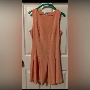 Peach colored short dress
